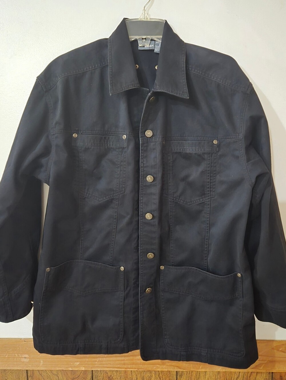 Vintage Y2K Lizwear Women's Black Utility Jacket Classic Button-Up Coat